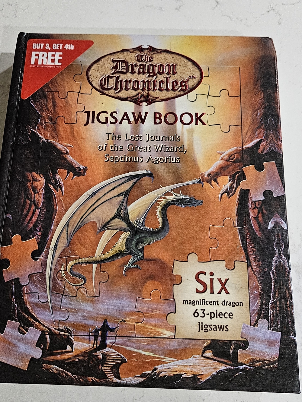 The Dragon Chronicles Jigsaw Book - Orange Dragon Puzzle Set